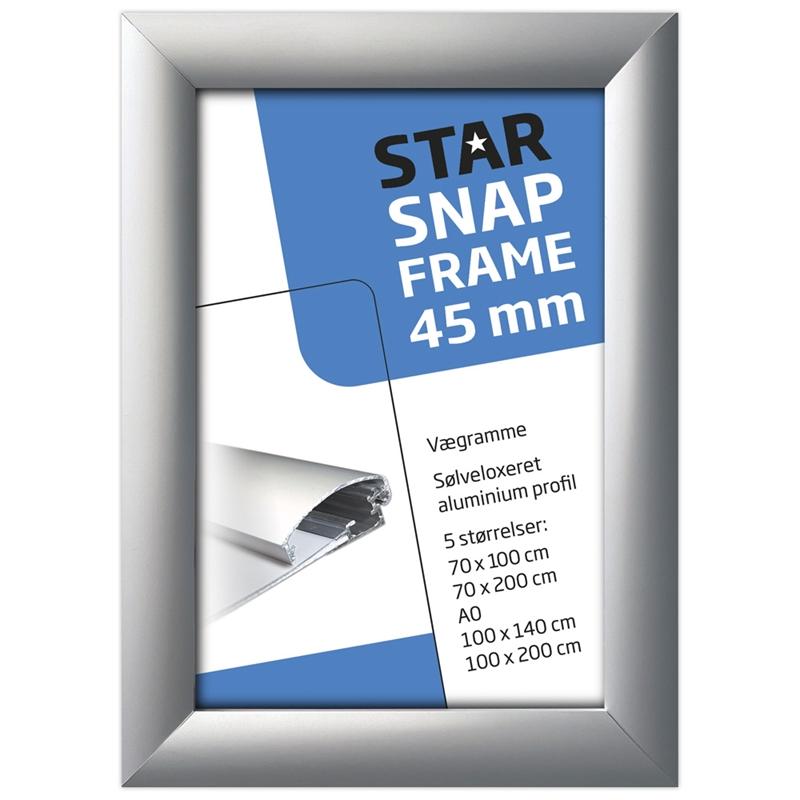 Elegant Sølv Alu Klapramme 45 mm – Vægdekoration på udsalg!