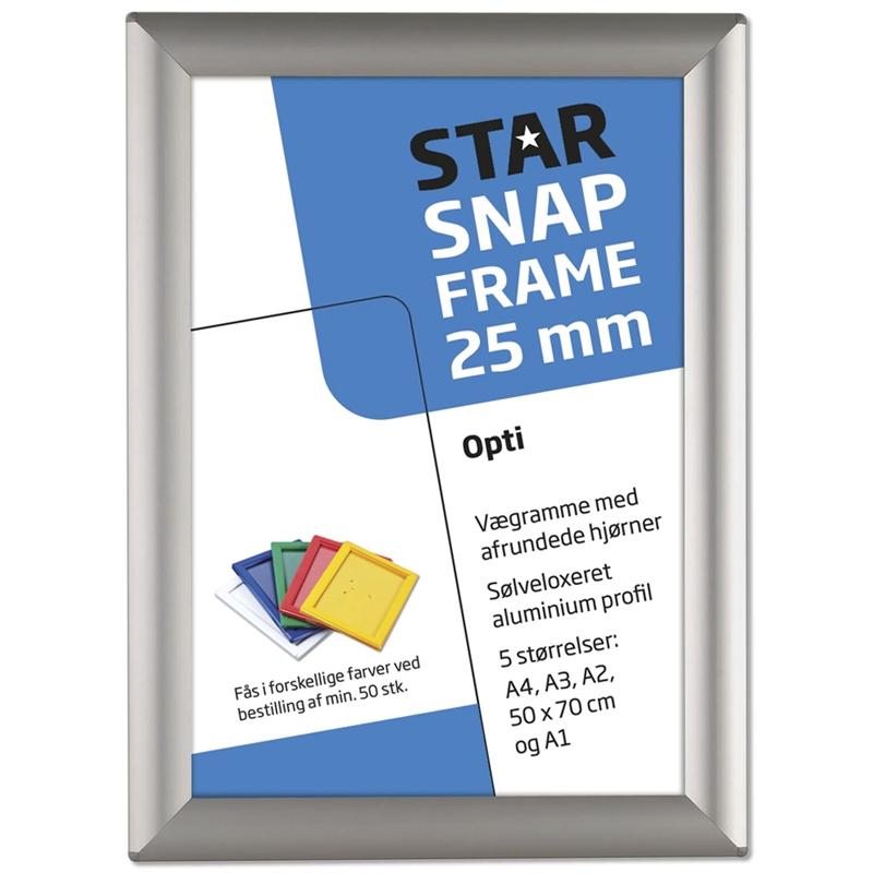 Elegant Sølv Klapramme i Aluminium – 25 mm Udsalg!