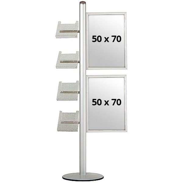 Elegant Præsentationsstander med 4 A4 Holdere – Tilbud!