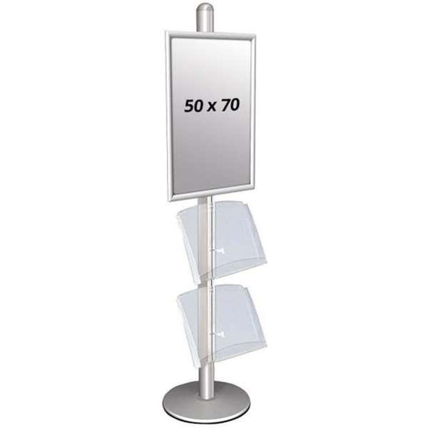 Elegant Plakatstativ med Akrylhylder – Multistander 3
