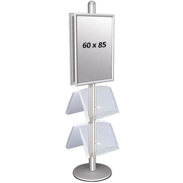 Multistander 4 – Dobbeltsidet Plakatstander med Brochurer