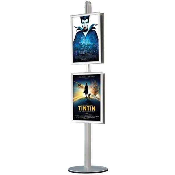 Professionel multistander til plakater med 4 klaprammer
