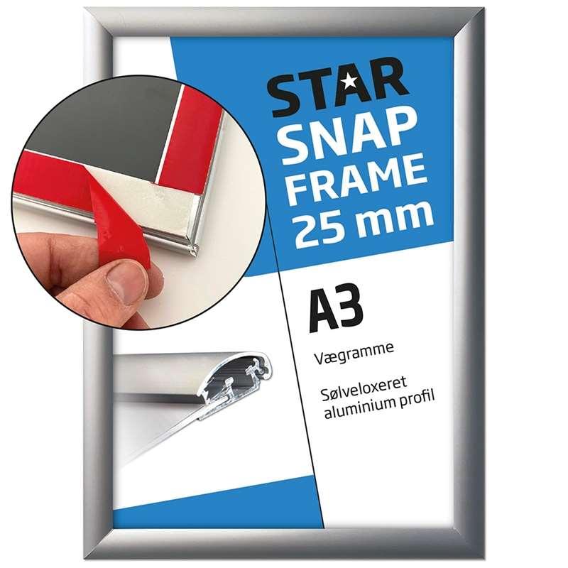 Elegant A3 Klapramme i Aluminium/Sølv – Stilfuld Præsentation
