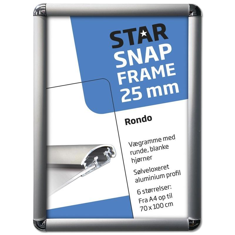 Elegant Sølv Alu Klapramme Rondo til Plakater – Bestil nu!