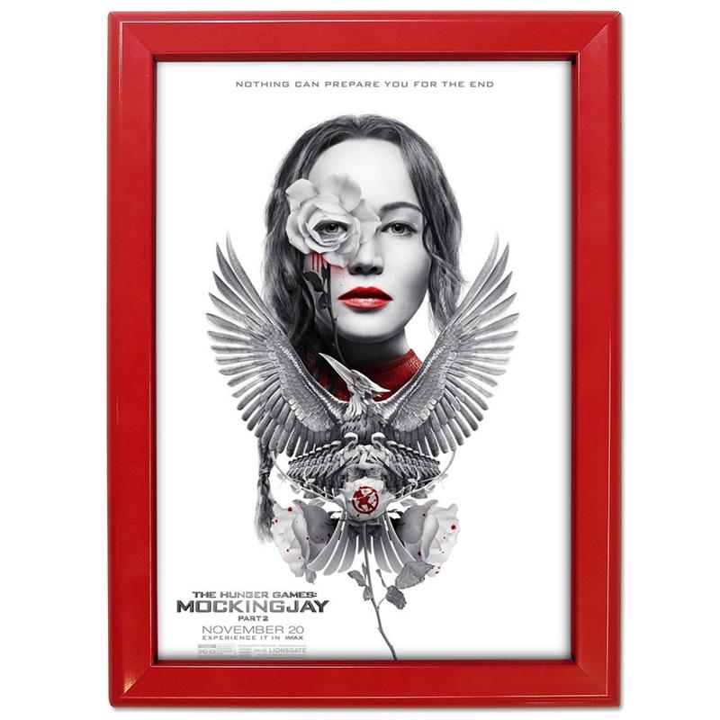 Rød Aluminium Plakatramme 50 x 70 cm – Elegant Udsalg