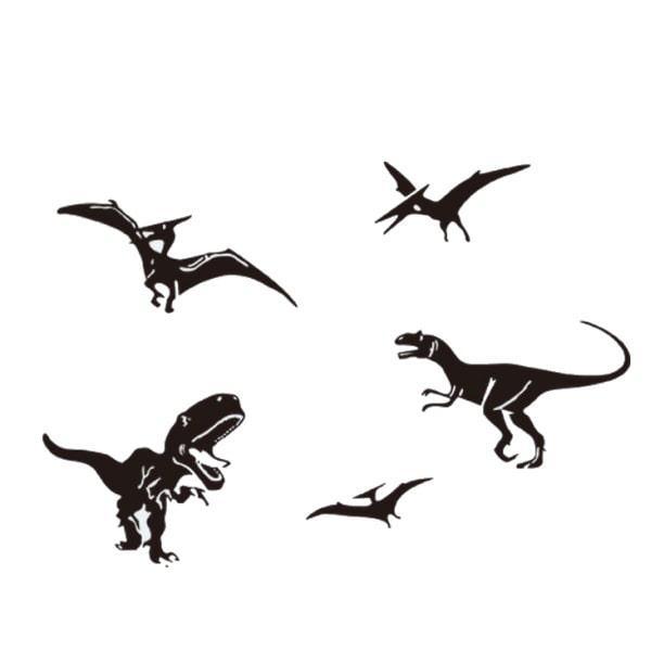 Dinosaur Vægklistermærke – 5 Unikke Motiver til Børn
