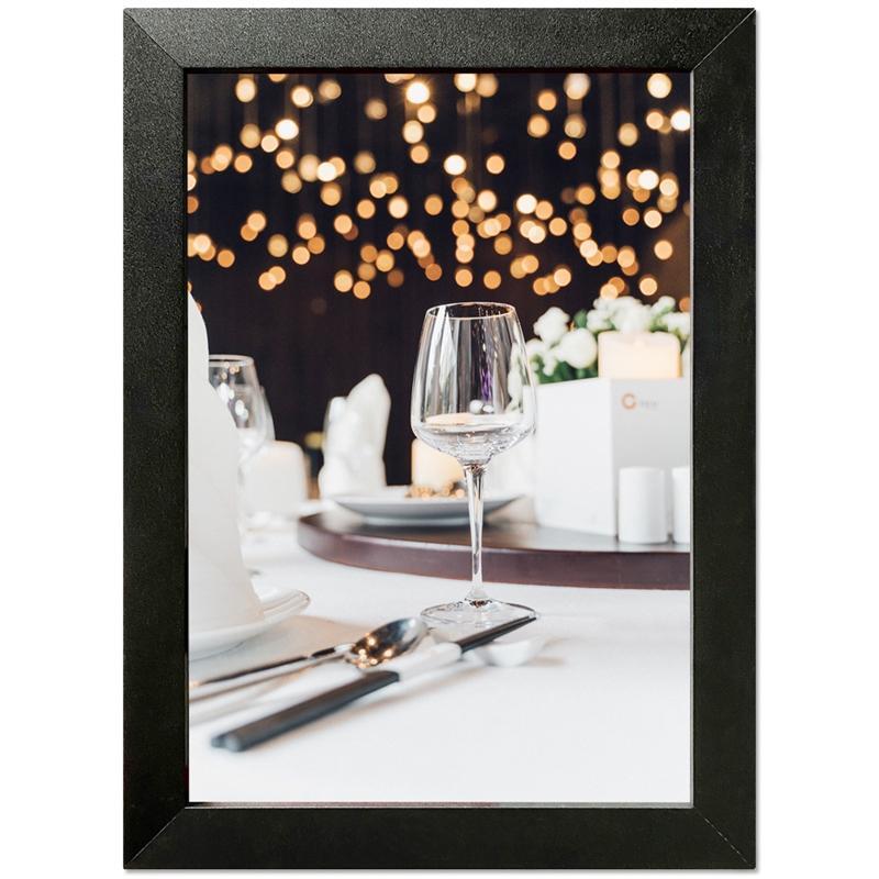 Crown Alu Klapramme Sort 33 mm til A5 Plakater - Elegant!
