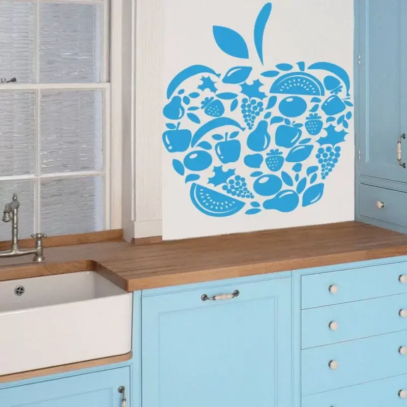 Æble Vægklistermærke – Forvandl Dit Køkken Med Stil!