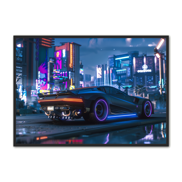 Cyberpunk Bilplakat 52 – Futuristisk Vægkunst til Dit Hjem