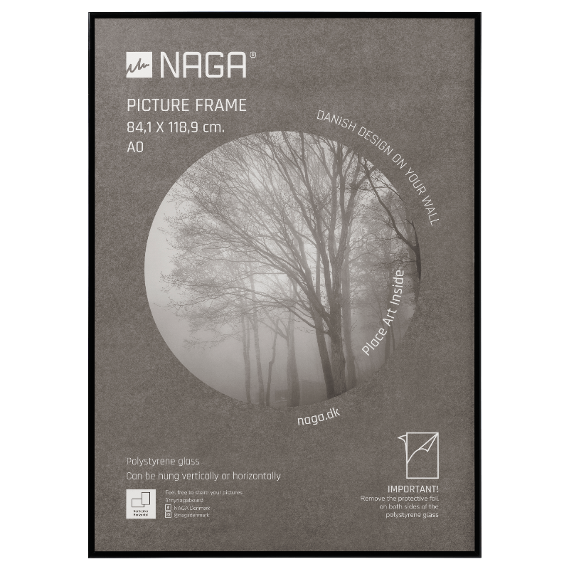 Elegant A0 Plakatramme i Sort – Perfekt til Dine Plakater