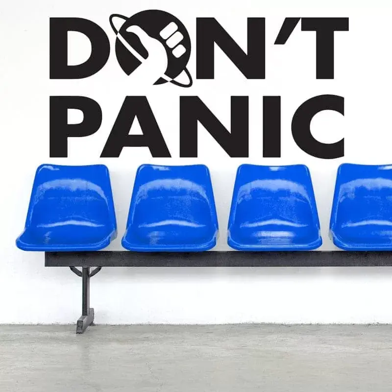 Inspirerende "Ingen Panik" Vægklistermærke til Hjemmet