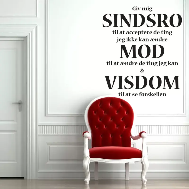 Inspirerende Vægkunst - "Giv Mig Sindsro" til Dit Hjem