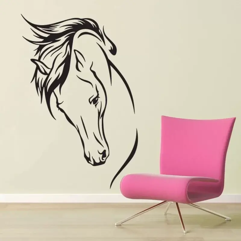 Hest Vægklistermærke – Magisk Elegance til Pigeværelset!