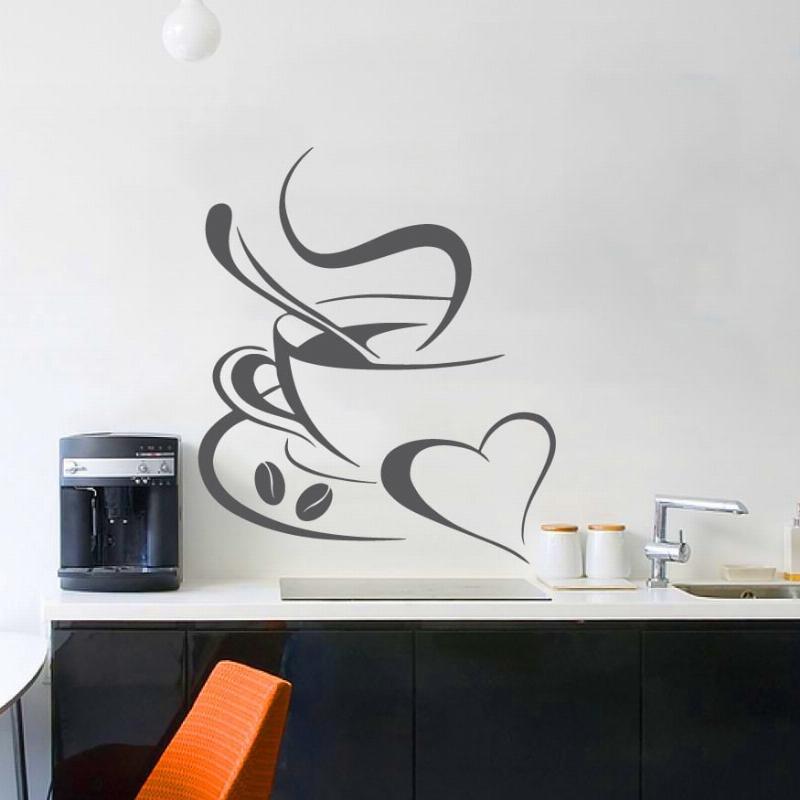 Kaffekop Vægklistermærke – Perfekt til Kaffeelskere!