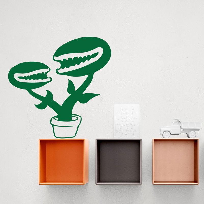 Kødædende Plante Vægklistermærke – Unik Hjemmedekoration!
