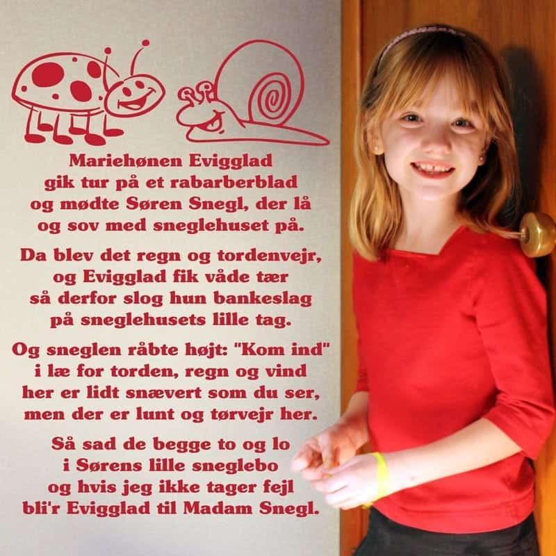 Farverig Væglampe - Mariehønen Evigglad til Børneværelset