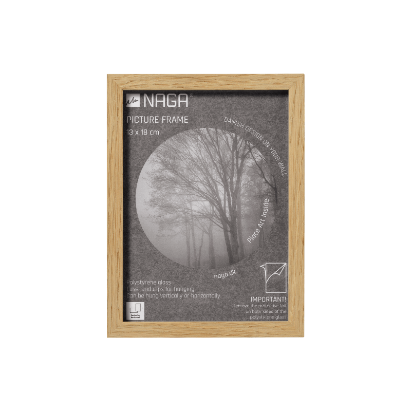Eksklusiv Billedramme i Egetræ 13x18 cm – NAGA Kvalitet