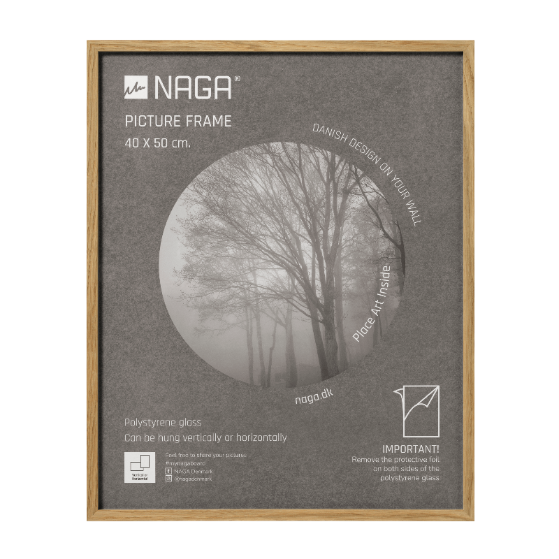 Elegant Billedramme i Egetræ 40x50 cm – Unik Stil!