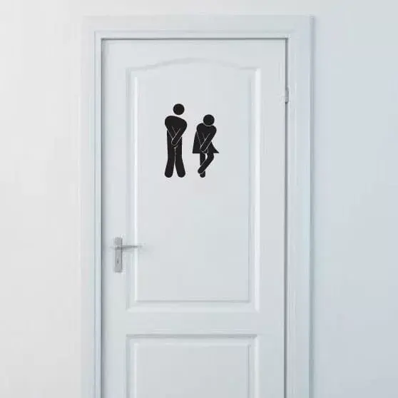 Elegant Toilet Skilt – Stilfuldt Væggemærke til Gæster