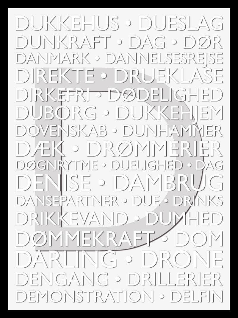 Alfabet Plakat D – Uundgåelig Dekoration til Børneværelset