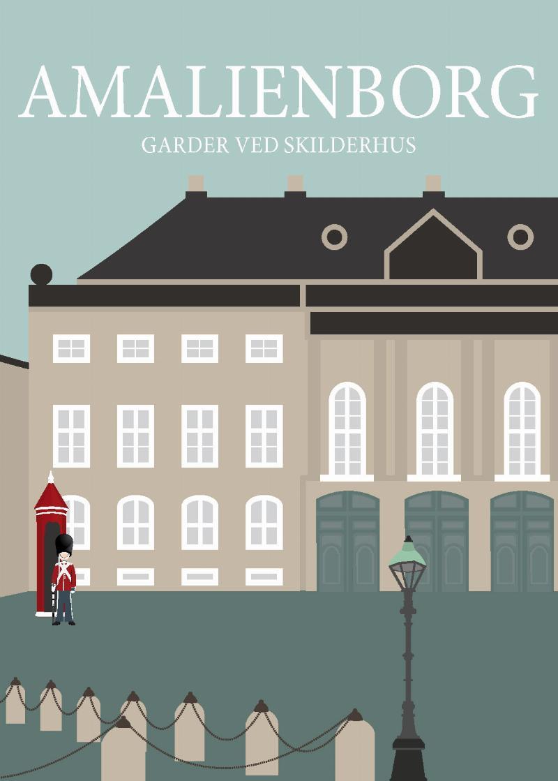 Amalienborg - Grafisk Kunstværk af Rikke Axelsen