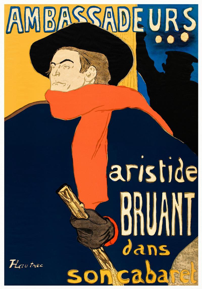 Ambassadeurs-plakat med Aristide Bruant – Kunst til hjemmet