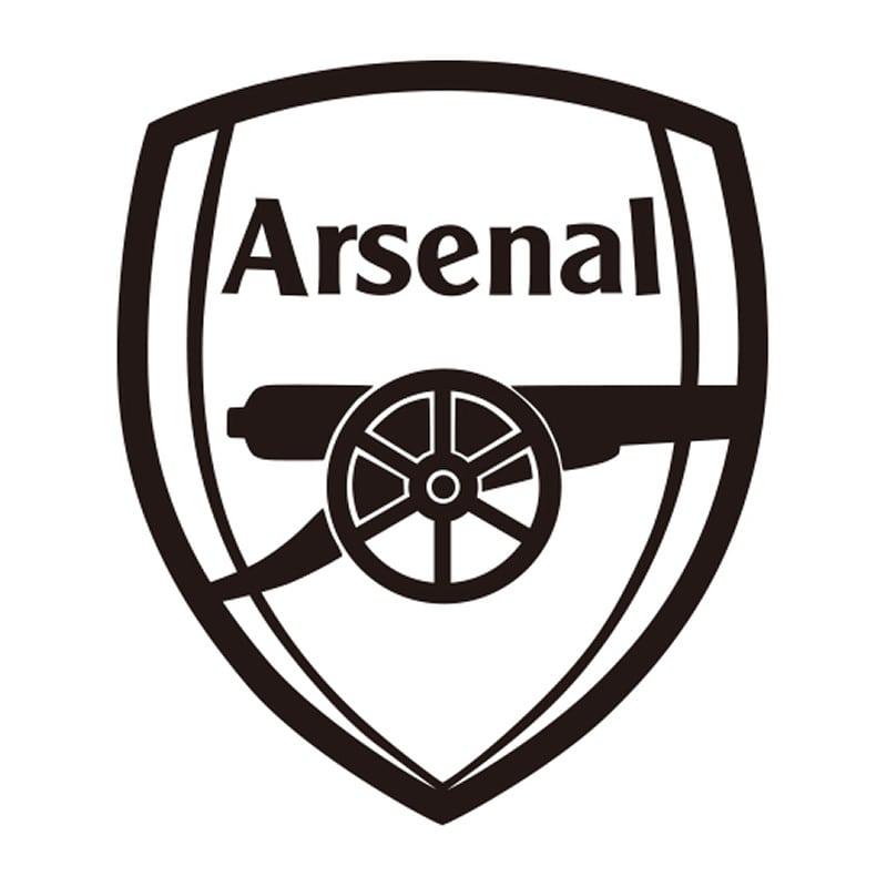 Arsenal Fodbold Wallsticker - Stort Logo til Væggen 68x58cm