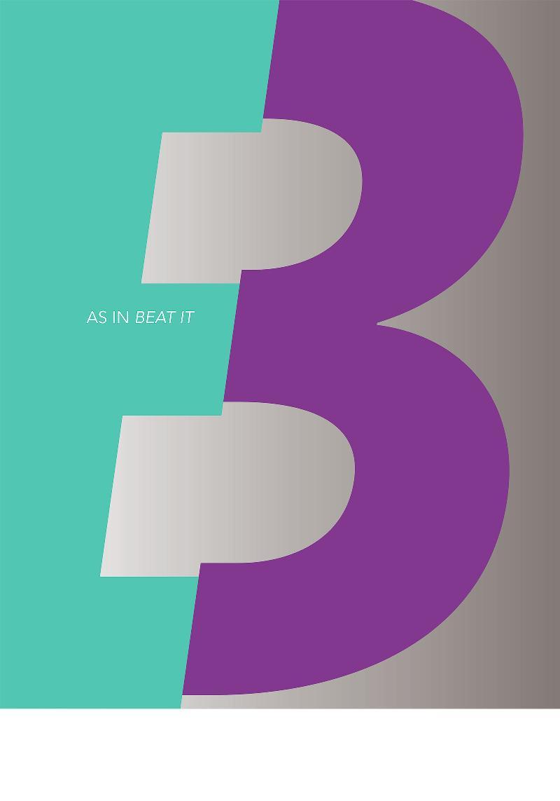 Unikt grafisk kunstværk: B fra ABC – Inspirerende design
