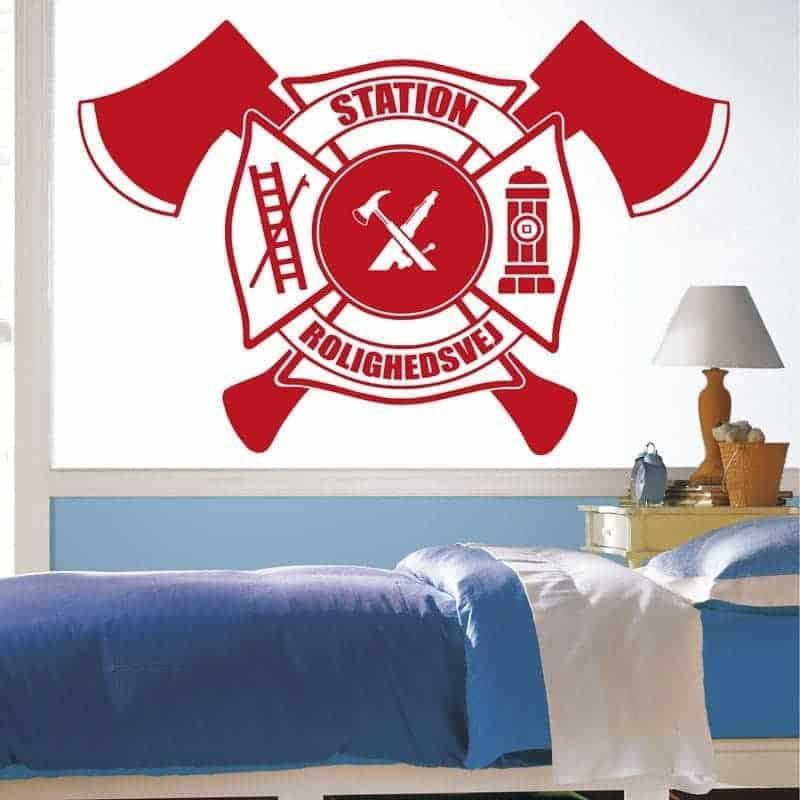 Brandstation Vægklistermærke til Børneværelset - Sjov Indretning