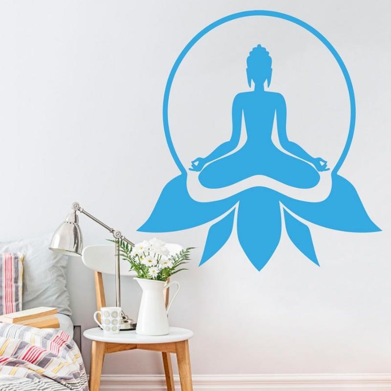 Buddha Meditation Vægklistermærke – Skab Ro i Dit Hjem