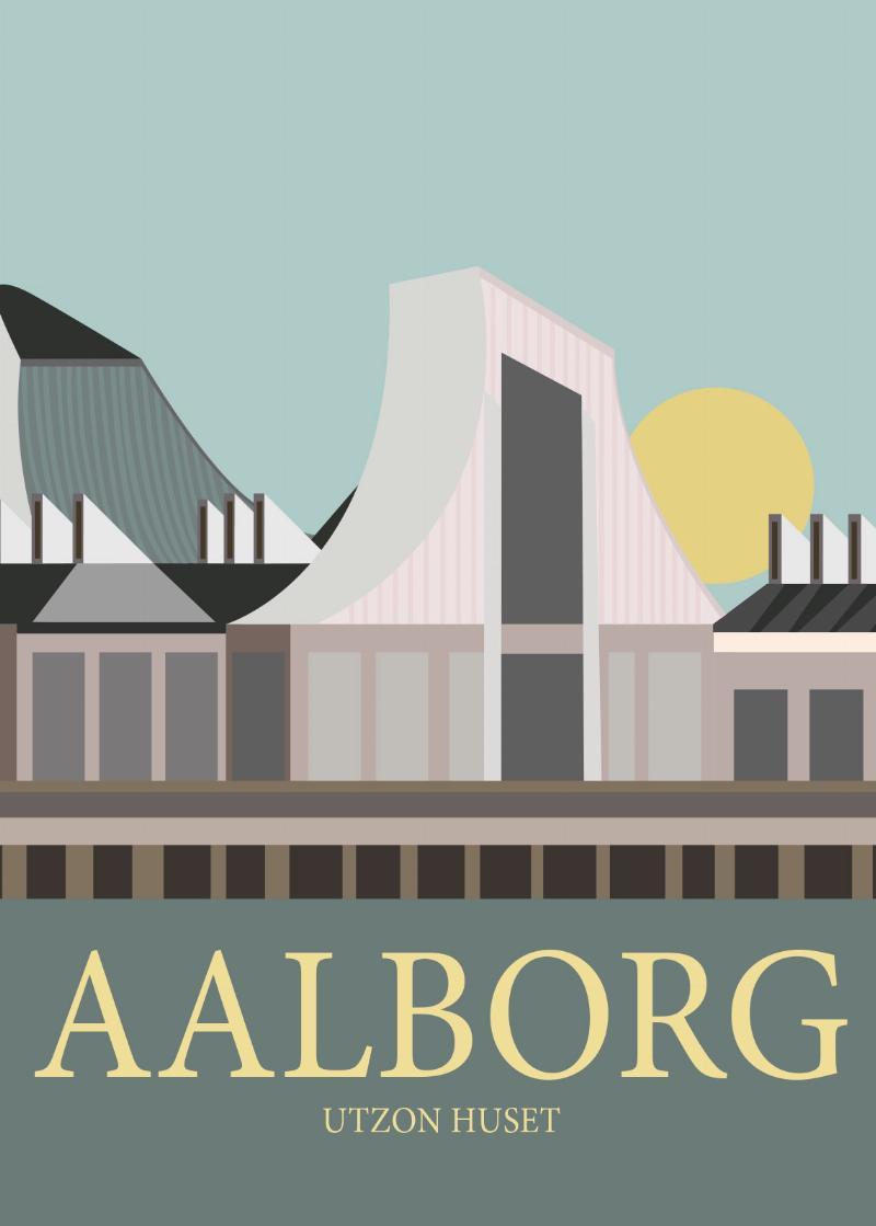 Eksklusiv Vægkunst "Aalborg" af Rikke Axelsen - Unik Kunst