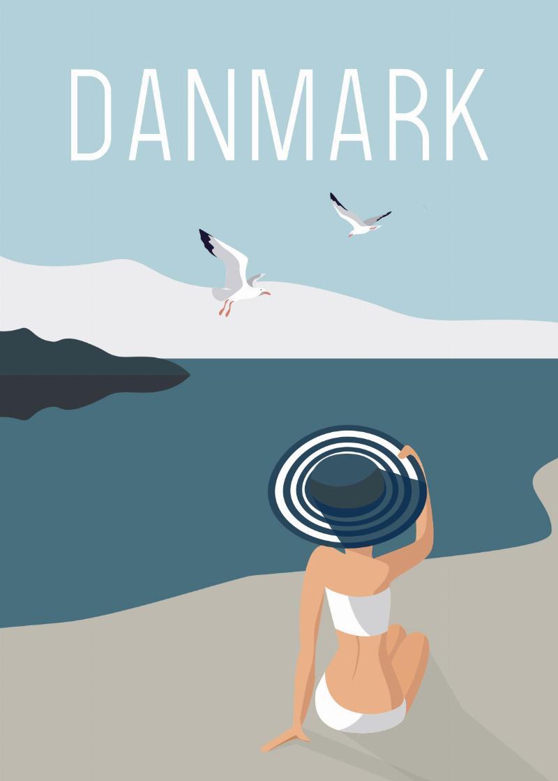 Strandmøger - Unik Vægkunst af Rikke Axelsen til Dit Hjem