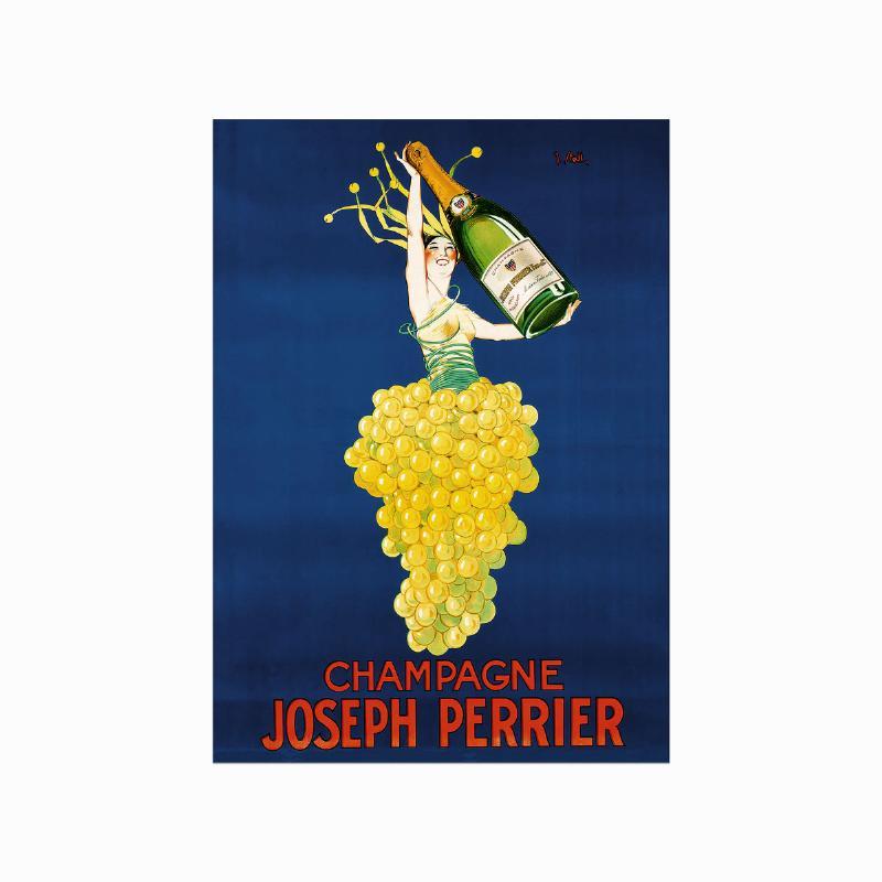 Vintage plakat af Champagne Joseph Perrier – Tidløs elegance!