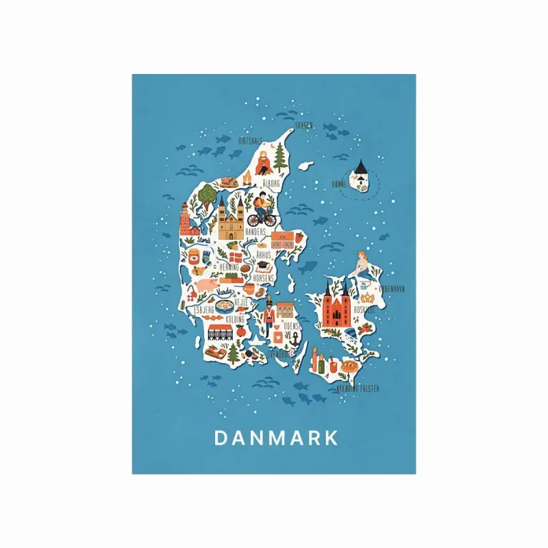 Den Blå Ocean – Elegant Kunstplakat til Dit Hjem