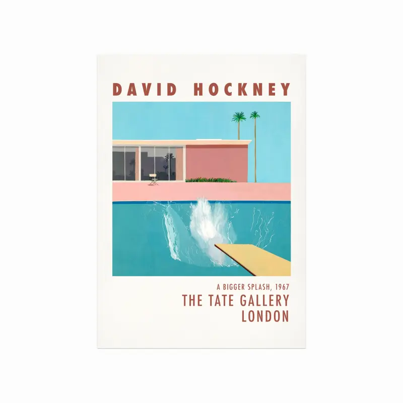 David Hockney plakat: En Større Splash – Kunst til hjemmet