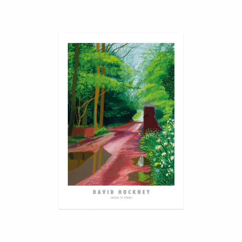 David Hockney plakat: Forårets ankomst - Kunst til hjemmet