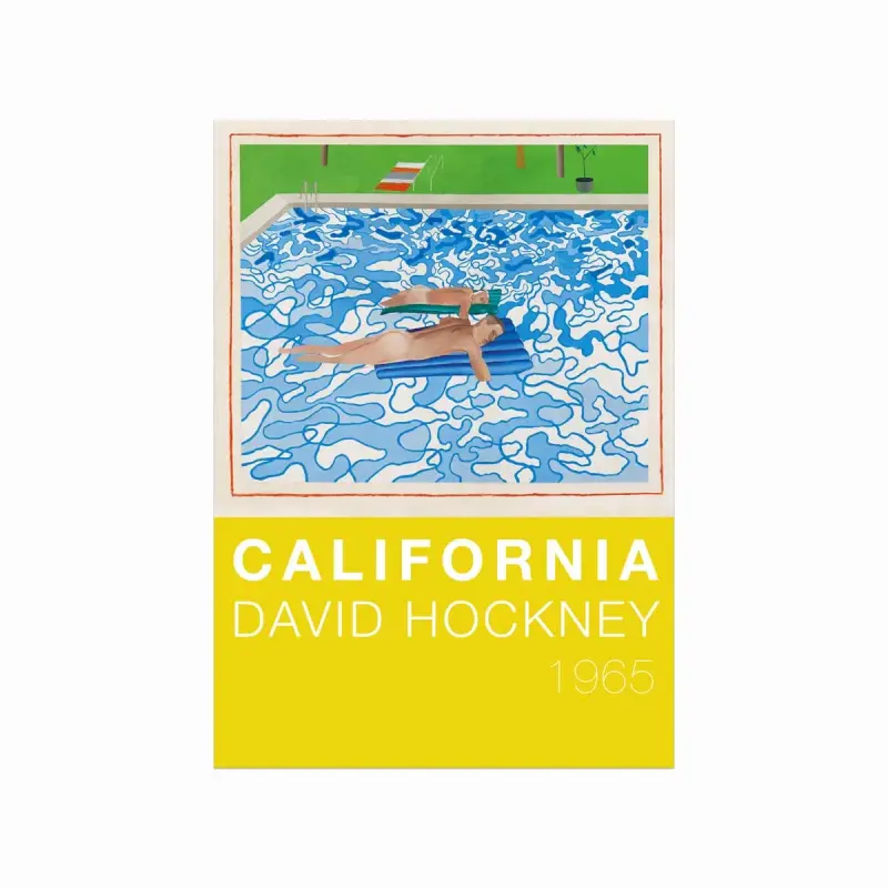 David Hockney plakat – Farverigt Californisk landskab