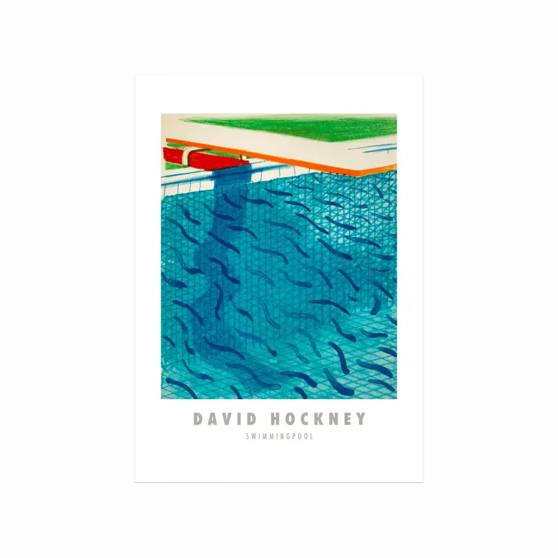 David Hockney Plakat: Swimmingpool – Eksklusivt Kunsttilbud