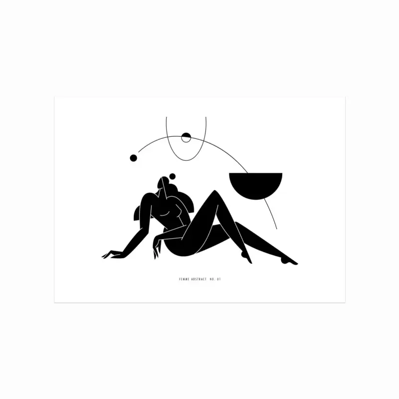 Elegant Abstrakt Kunstplakat Nr. 01 – Udsalg!