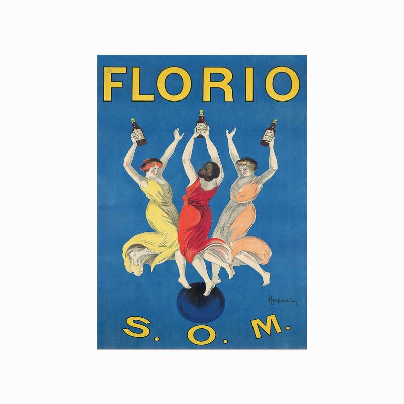 Vintage Plakat Florio Som – Tidløs Skønhed til Dit Hjem