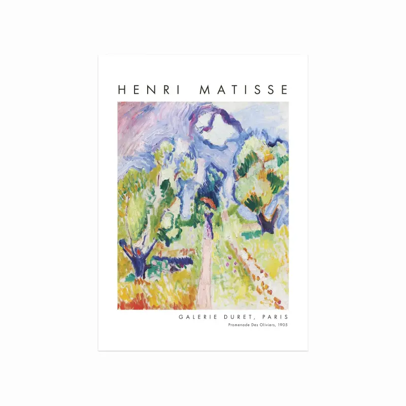 Henri Matisse Plakat – Oliventræer i Promenade Kunstværk