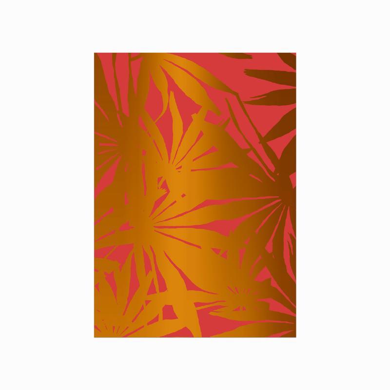 Metallic Botanisk 02 – Luksuriøs Plakat til Dit Hjem