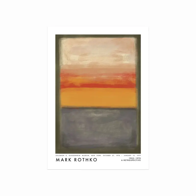 Farverig Abstrakt Kunstplakat af Mark Rothko til Væggen