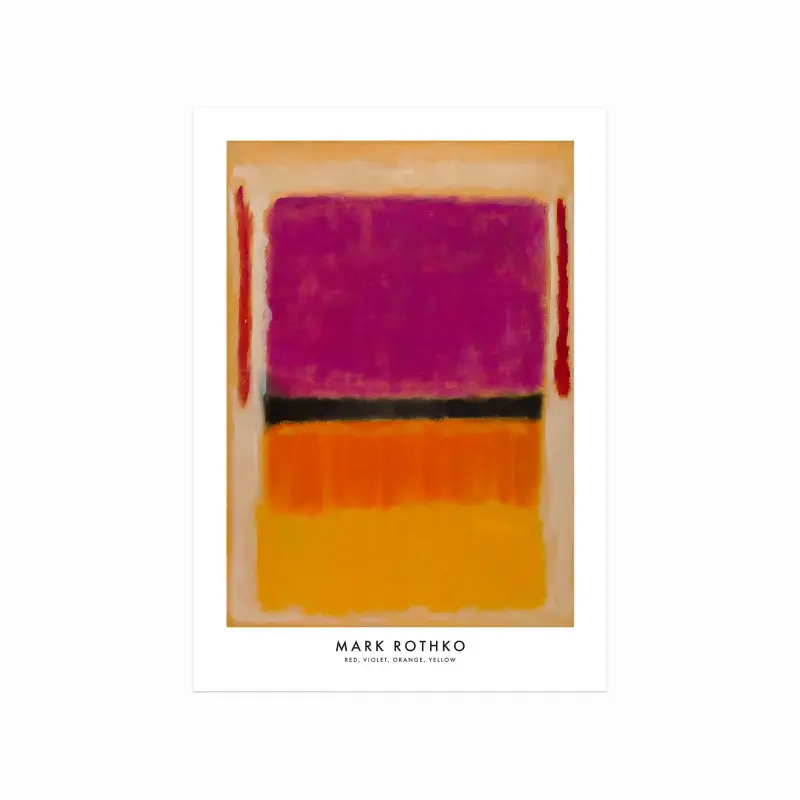 Mark Rothko Plakat: Rød, Violet, Orange & Gul - Kunstværk!