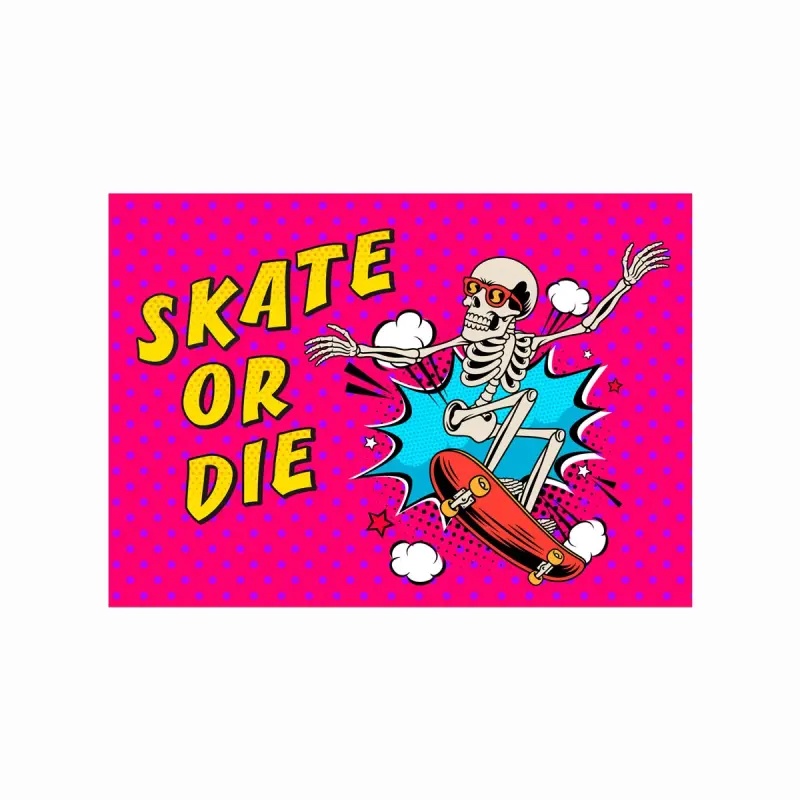 Skate eller Dø – Inspirerende Plakat til Dit Rum!
