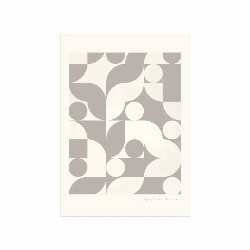 Elegant Abstrakt Vægkunst – Økologisk Design til Hjemmet