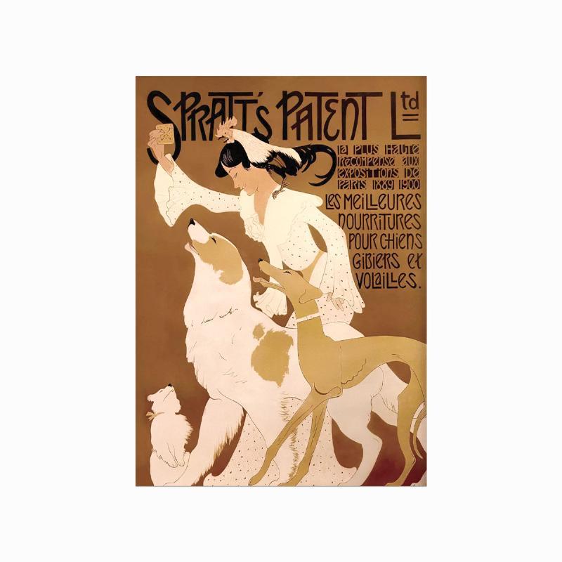 Vintage Plakat fra Spratt's Patent Ltd – Retro Kunst til Dit Hjem!