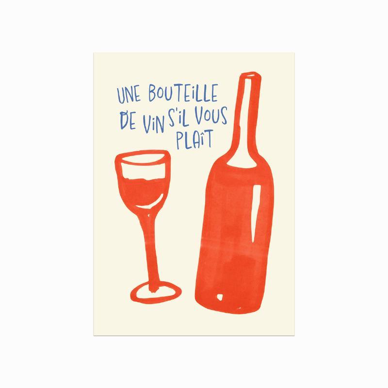 Inspirerende citatplakat: Nyd livet med vin hjemme!