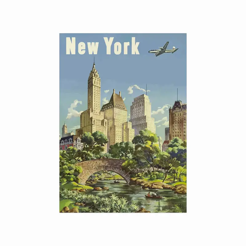 New York Retro Plakat – Vintage Kunst til Dit Hjem