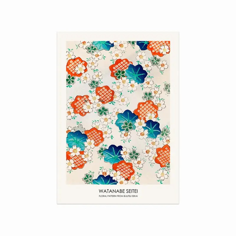 Japansk Blomsterplakat – Elegant Hjemmedekoration